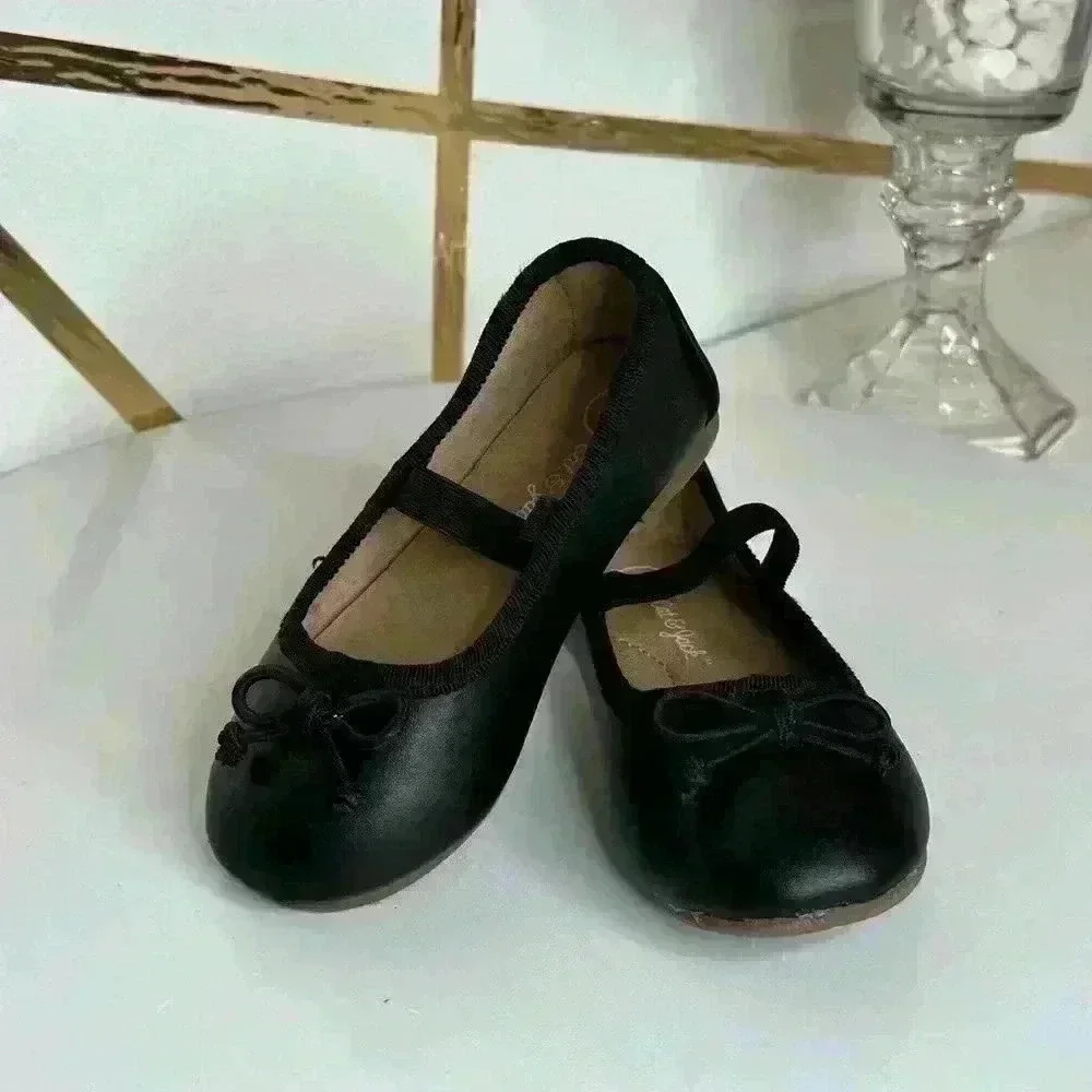 Cat and Jack Black Flat Ballet Girl's Slip -On Shoes (SH34)
